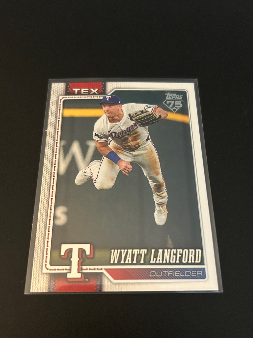 Topps Wyatt Langford Baseball Card - Texas Rangers